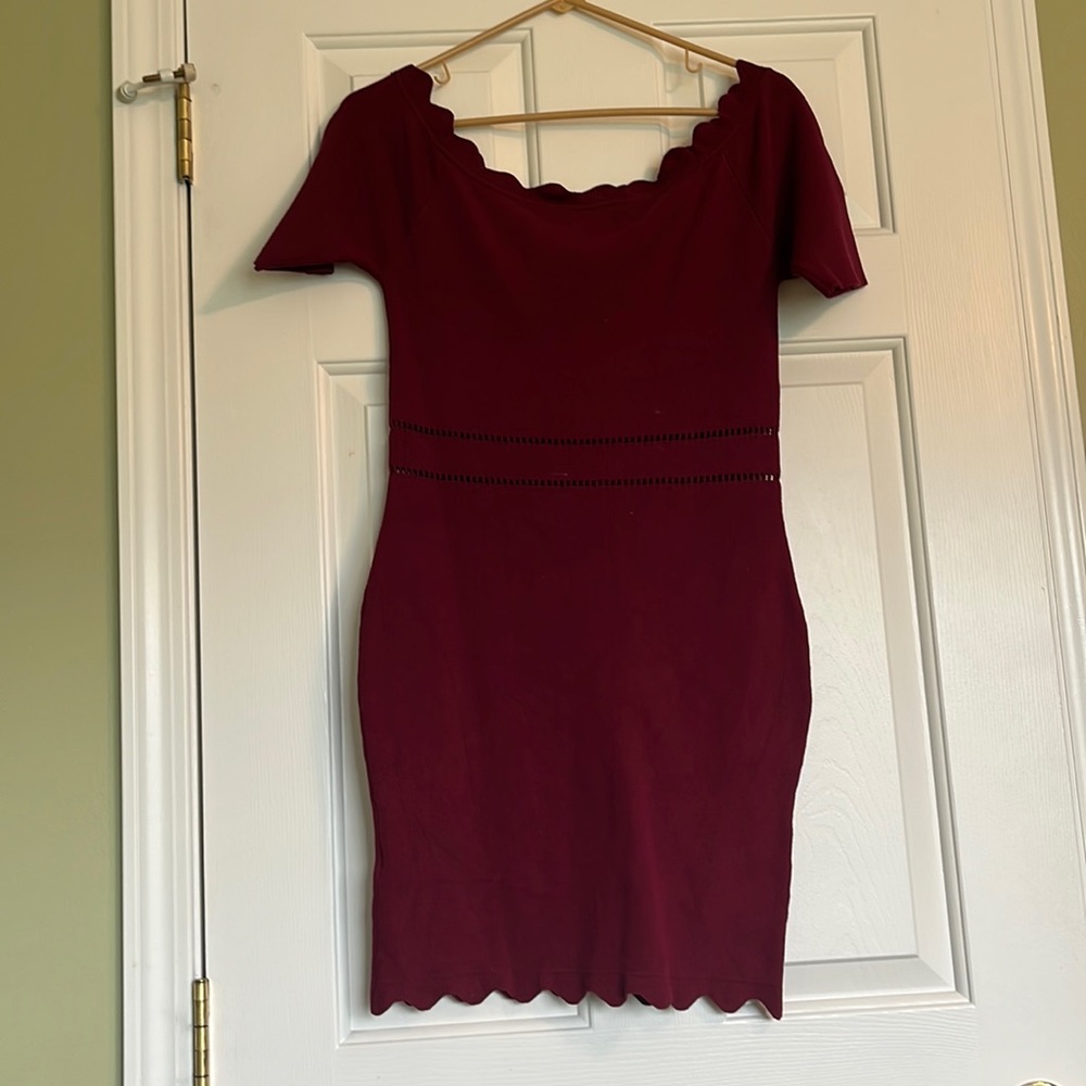 Maroon Bodycon Dress
